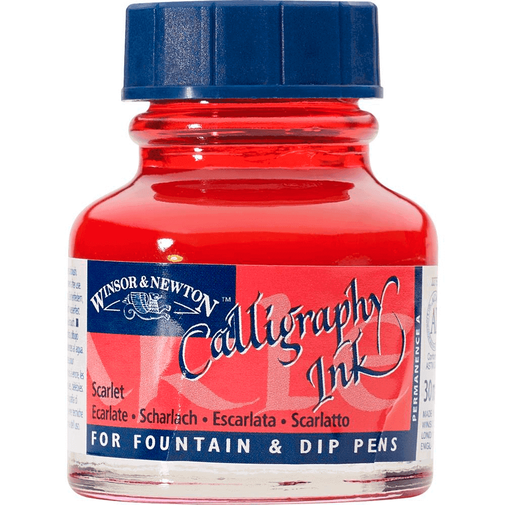 Tinta Para Caligrafia Winsor & Newton 30ml Scarlet